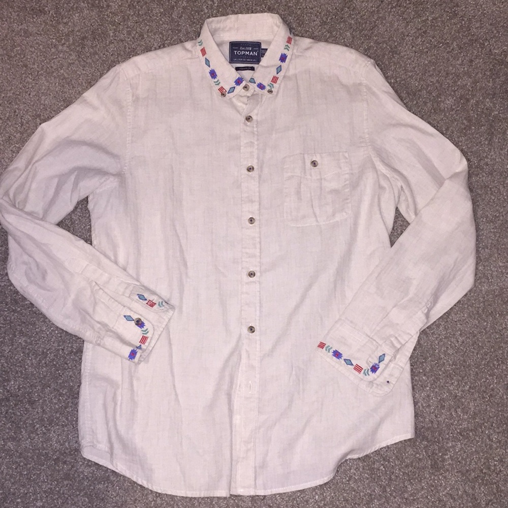 Topman western button down men's shirt